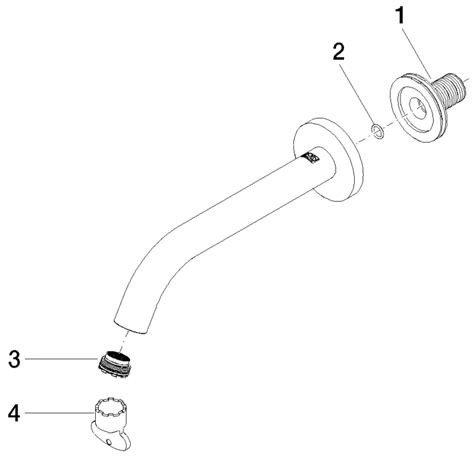 DORN BRACHT 13 801 660 00 Tub Spout For Wall Mounted Installation