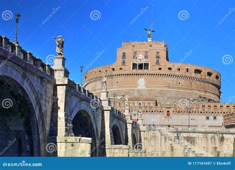 Saint Angelo Castle Bridge Castel Sant Angelo Editorial Photography - Image of angelo, beautiful ...