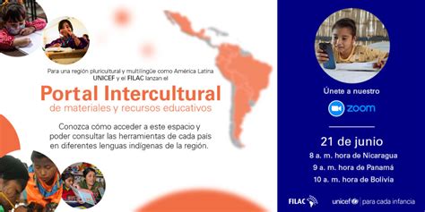 Unicef Y Filac Presentan Portal Intercultural Con Materiales Educativos