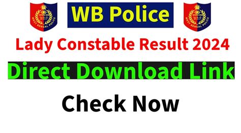 Wb Police Lady Constable Result Out Final Result Link