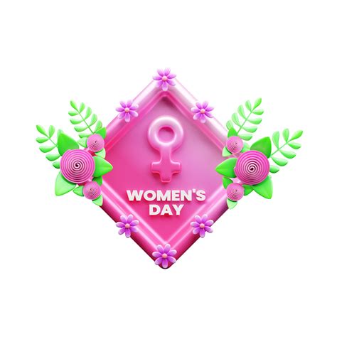 Women Day Celebration Decorative Frame 3d Composition Or Women Day