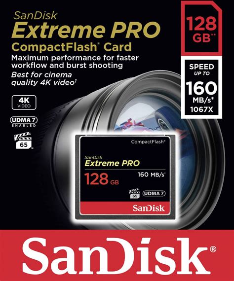 Carte Compact Flash SanDisk Extreme Pro 128 GB Conrad Fr