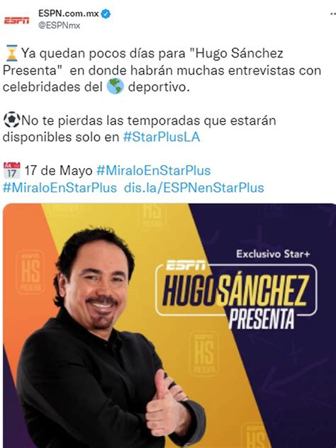 Hugo Sánchez Estrenará Un Nuevo Programa En Espn Infobae