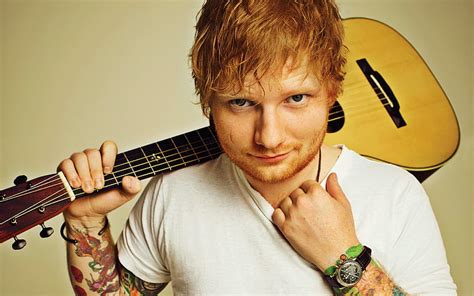 Ed Sheeran British Singer Portrait Guitar British Star Pop