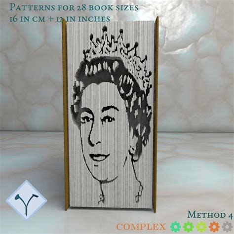 Queen Elizabeth Ii Book Folding Pattern Instruction Diy Etsy