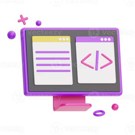 Coding Illustration 3d 9887458 Png