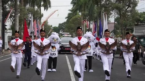 PDI Perjuangan flag with a sky backgroun... | Stock Video | Pond5