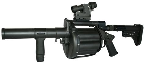 Milkor MGL revolver type grenade launcher (South Africa)