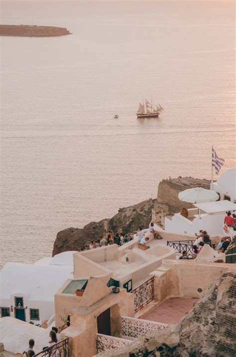 oia sunset view - Sea of Blush