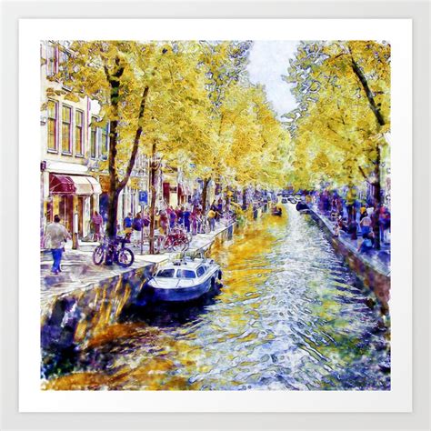 Amsterdam Canal Art Print by MarianVoicu | Society6