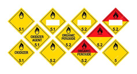 Premium Vector Hazardous Material Signs Oxidising Substances Organic