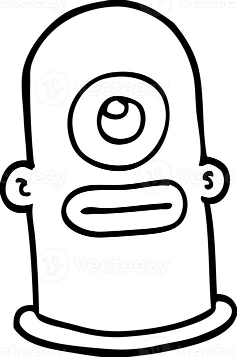 line drawing cartoon cyclops face 45186653 PNG