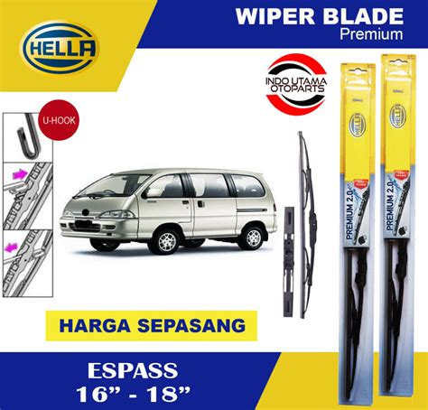 Wiper Blade Espass HELLA Sepasang PREMIUM 16 18 ORIGINAL Lazada Indonesia