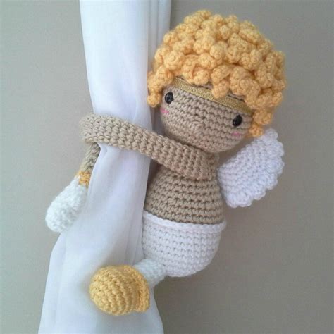 Guardian Angel Curtain Tieback Crochet Pattern Right Or Etsy