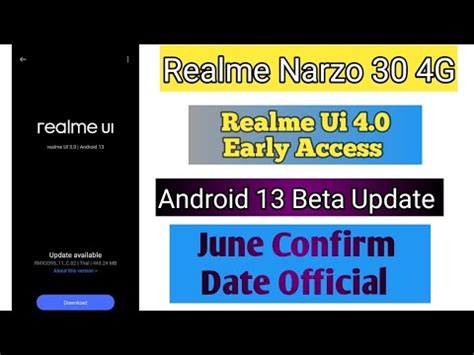 Realme Narzo 30 4G Realme Ui Early Access Confirm Date June Official