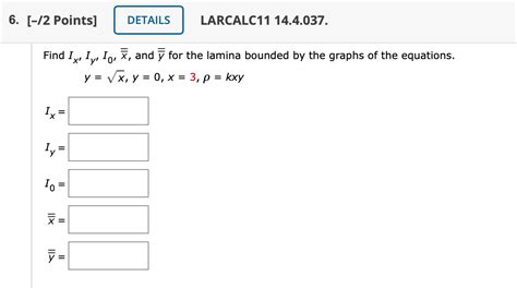 Solved 6 [ 2 Points] Details Larcalc11 14 4 037 Find It