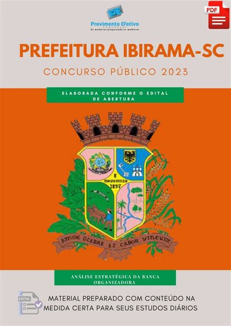 Provimento Efetivo Concursos Apostila Pref Ibirama Sc Ano 2023