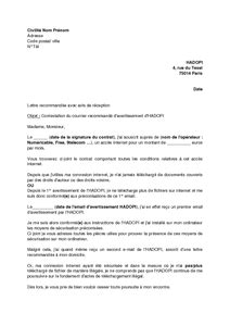 Exemple De Courrier D Avertissement