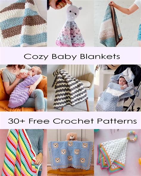 30 Free Crochet Baby Blanket Patterns With Yarn Suggestions