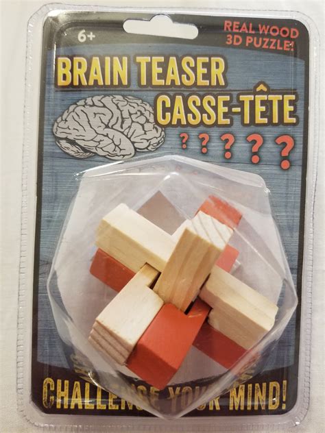 Contemporary Puzzles Real Wood D Puzzle Brain Teaser Casse Tete X