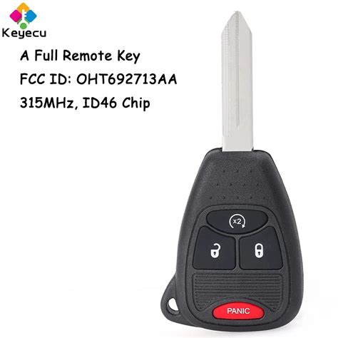 Keyecu Remote Car Key With Buttons Mhz Id Chip For Jeep Wrangler