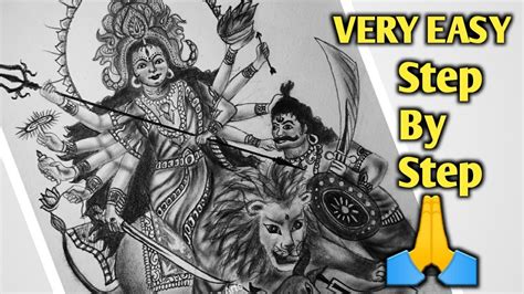 Durga Maa Easy Full Body Ll How To Draw Durga Maa Step By Step Ll Durga