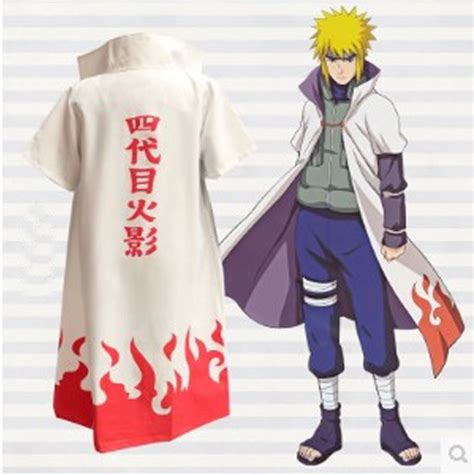 Anime Naruto Cosplay Costume Naruto Th Hokage Cloak Robe White Cape