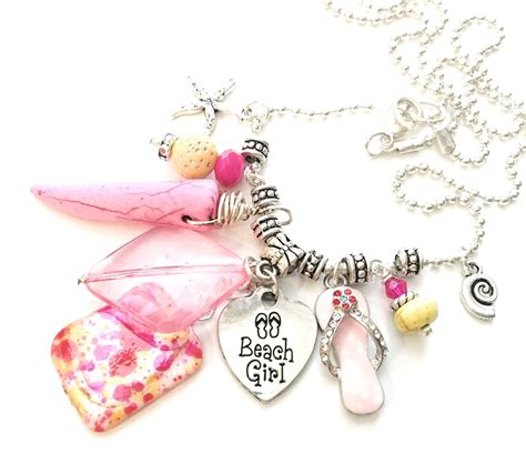 Beach Girl Necklace Beach Girl Jewelry Beach Lovers T For Etsy