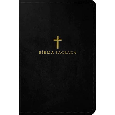 Biblia Sagrada Acf Couro Soft Preta Letra Grande Leitura Perfeita