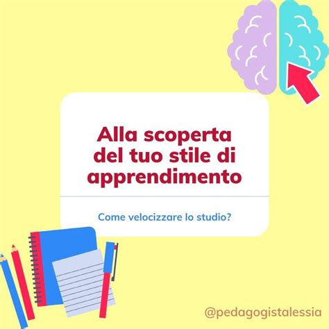 ALLA SCOPERTA DEL TUO STILE DI APPRENDIMENTO Office Supplies