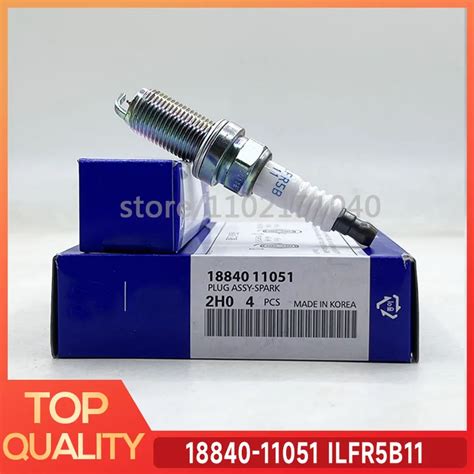 New 4pcs 18840 11051 ILFR5B11 Iridium Spark Plug For Hyundai 1884011051