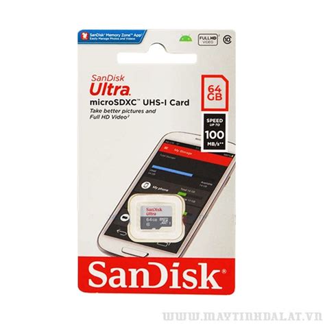 THẺ NHỚ MICROSDXC SANDISK ULTRA 64GB 100MB S Vũ Trang Computer