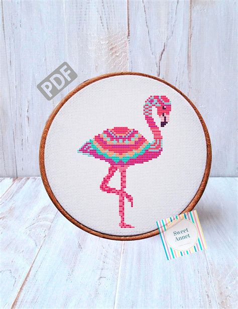 Flamingo Cross Stitch Pattern Mandala Cross Stitch Bird Cross Stitch