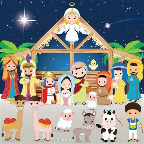 Merry Christmas Nativity Clipart 10 Free Cliparts Download Images On