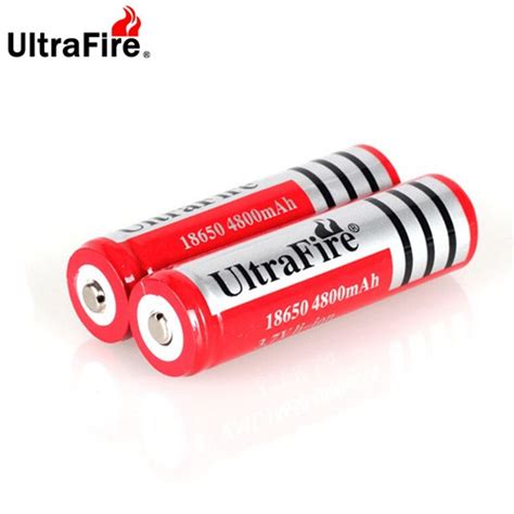 Pack Of 2 Ultrafire 3 7V 18650 Li Ion Battery 4800mAh Rechargeable