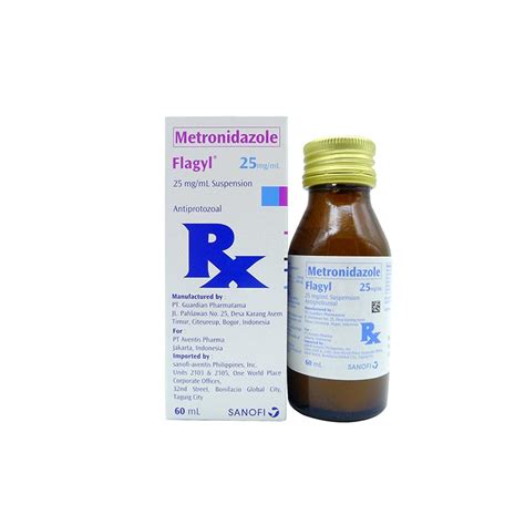 Flagyl Metronidazole Benzoate 25mg Ml Oral Suspension 60ml Price In