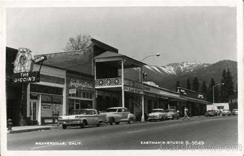 Street Scene Weaverville, CA Postcard