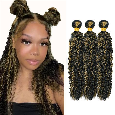 Amazon Ombre Human Hair Bundles B Water Wave Bundles