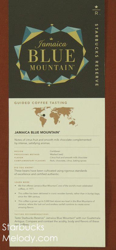 Jamaica Blue Mountain coffee returns to Starbucks - StarbucksMelody.com