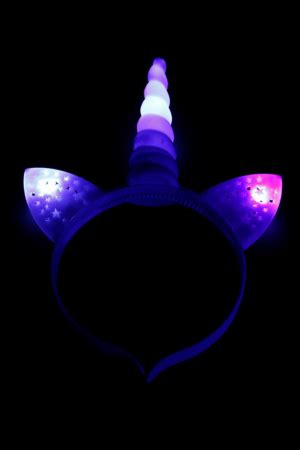 Serre T Te Lumineux Licorne Violet Accessoire De F Te