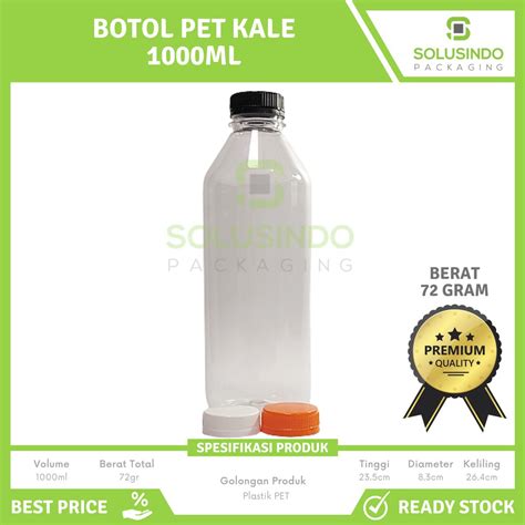 Jual Botol Kale Ml Liter Premium Plastik Tebal Transparan