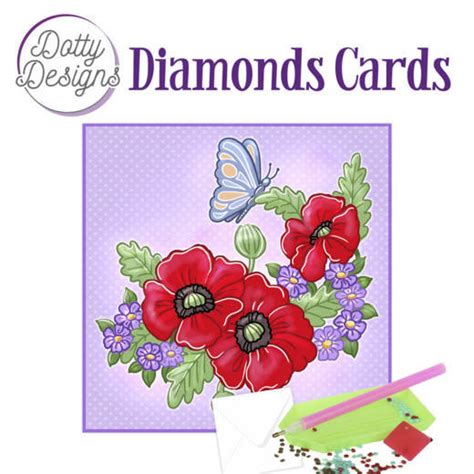 Schoenes Fuer Jeden De Diamond Painting Dotty Design Red Flowers