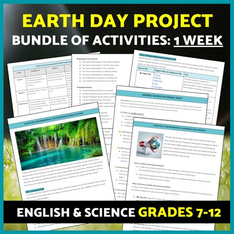 Earth Day Research Project With Rubric Public Service Announcement Psa