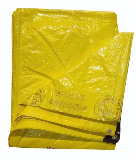 Pe Laminated Yellow Hdpe Tarpaulin Sheet Thickness Mm Size Ft X