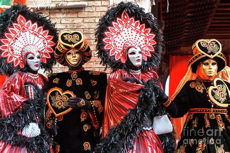 Carnival Costumes in Venice Italy Photograph by John Rizzuto - Pixels