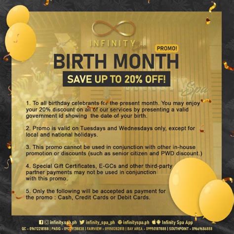 Infinity Spa On Twitter Its Now Your Turn To Avail This Month Long