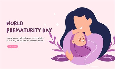 World Prematurity Day Horizontal Banner Template 33241975 Vector Art At