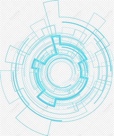 Nightlight Blue Technological Line Abstract Circle Geometric Graphics