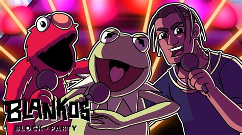 Kermit The Frog And Elmo Rap Battle Travis Scott Blankos Block Party