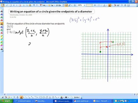 Standard Form Equation Of A Circle With Endpoints - Tessshebaylo